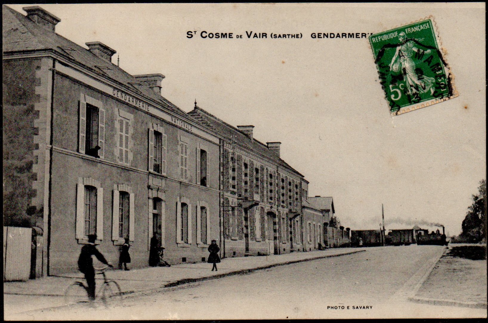 Tramway Saint-Cosme-de-Vair (Vairais) : Courrier-Convoyeur Le Mans à Mamers Janvier 1913